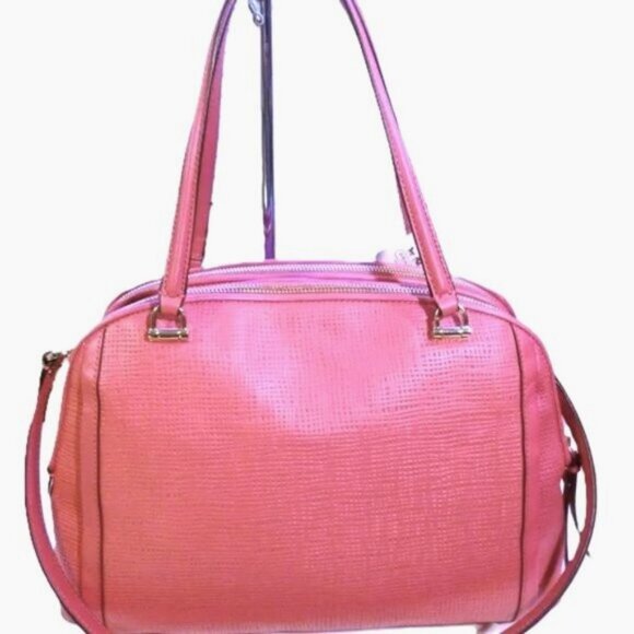 COACH GEORGIE 30092 Embossed Leather Shoulder/Satchel in Pink Ruby - Picture 3 of 5